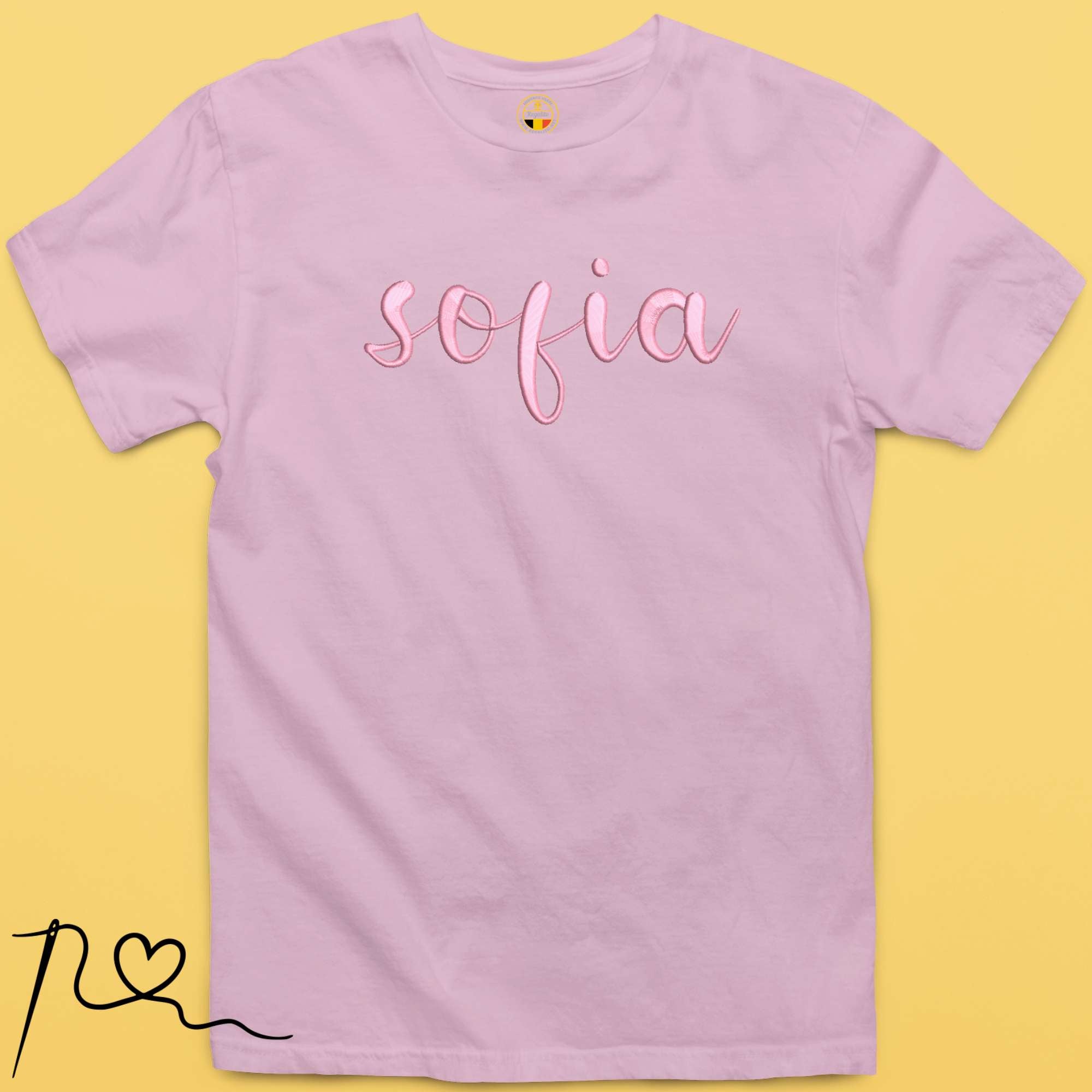 Geborduurd T-shirt met NAAM of Woord